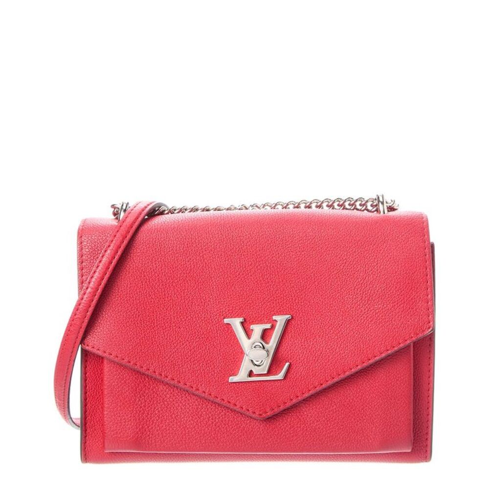 Louis Vuitton Red Leather My Lockme Chain Bag Bb (Authentic Pre-Loved)